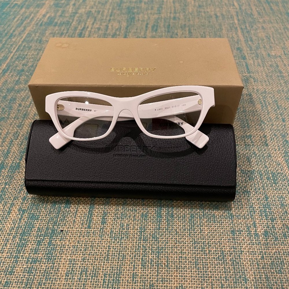 Burberry White Eyeglasses